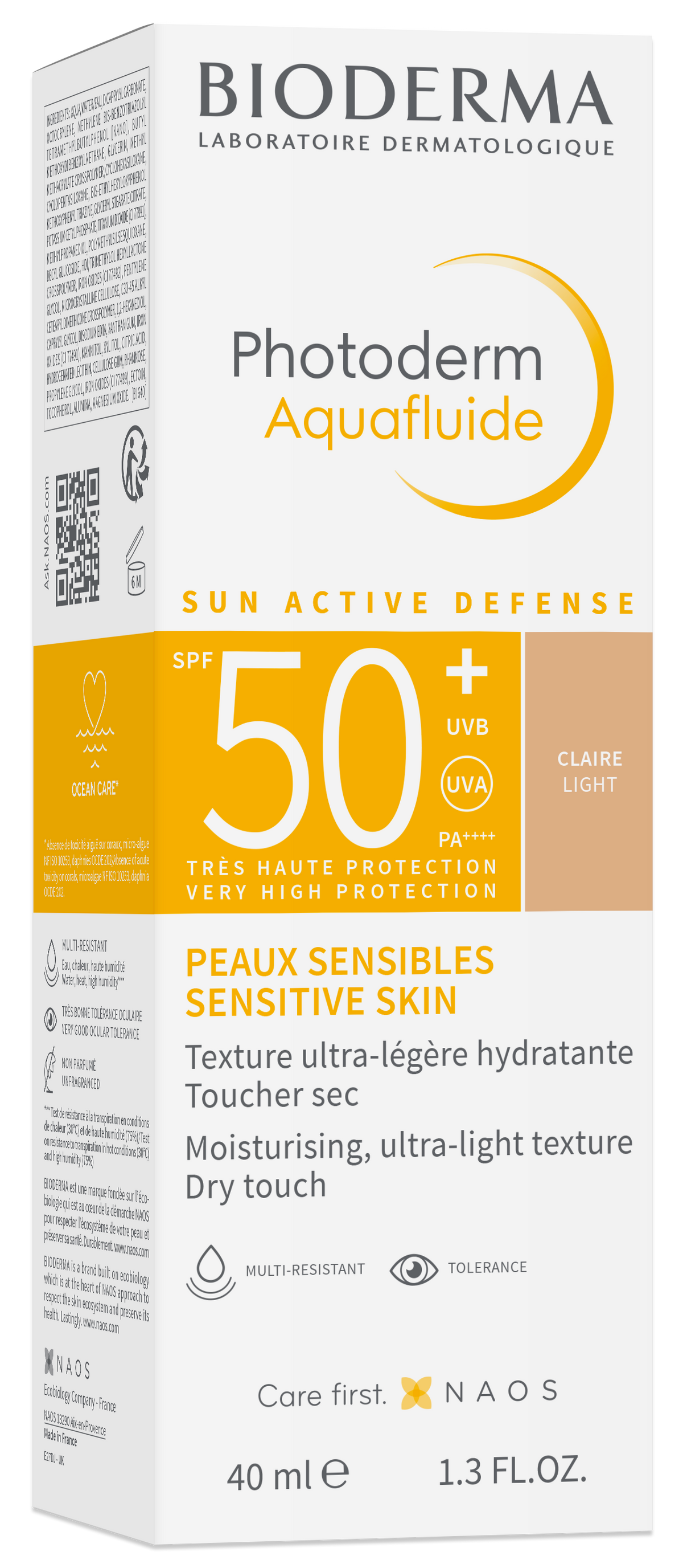 BIODERMA PHOTODERM AQUAFLUID TEINTEE CLAIRE 40ML