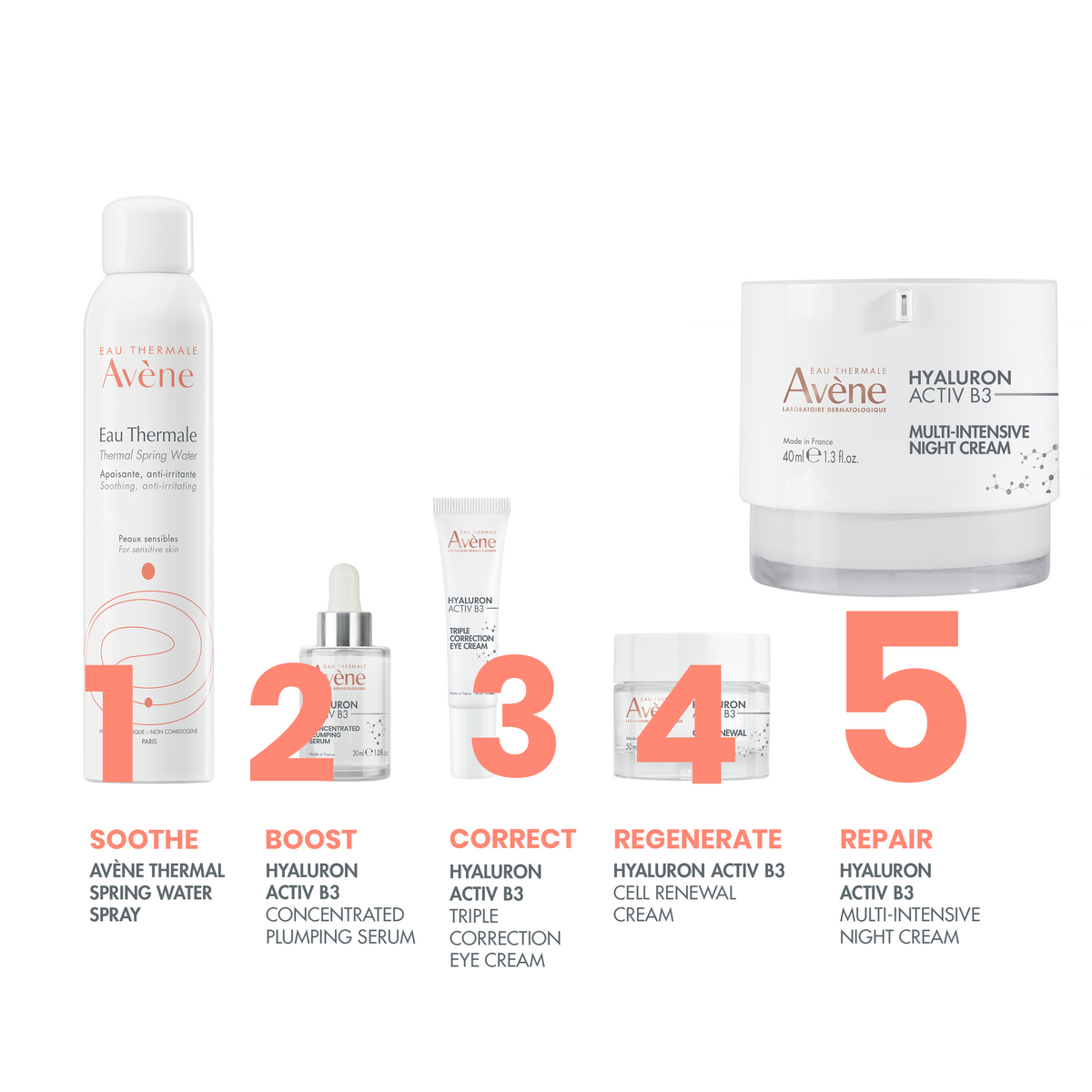 Avène Multi-Intensive Hyaluron Activ B3 Night Cream - Avène
