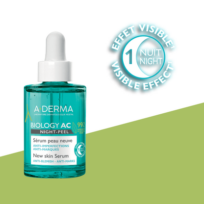 A-derma Biology AC Night Peel Anti-Blemish Serum - A-Derma