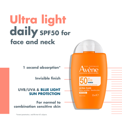 Avene Ultra Fluid Invisible SPF50 50ml - Avène
