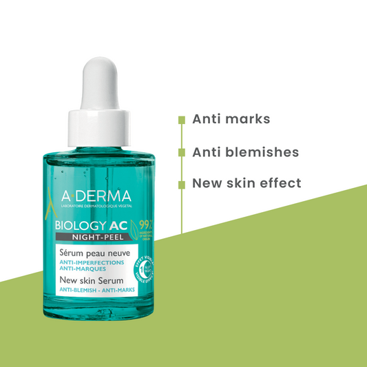 A-derma Biology AC Night Peel Anti-Blemish Serum - A-Derma