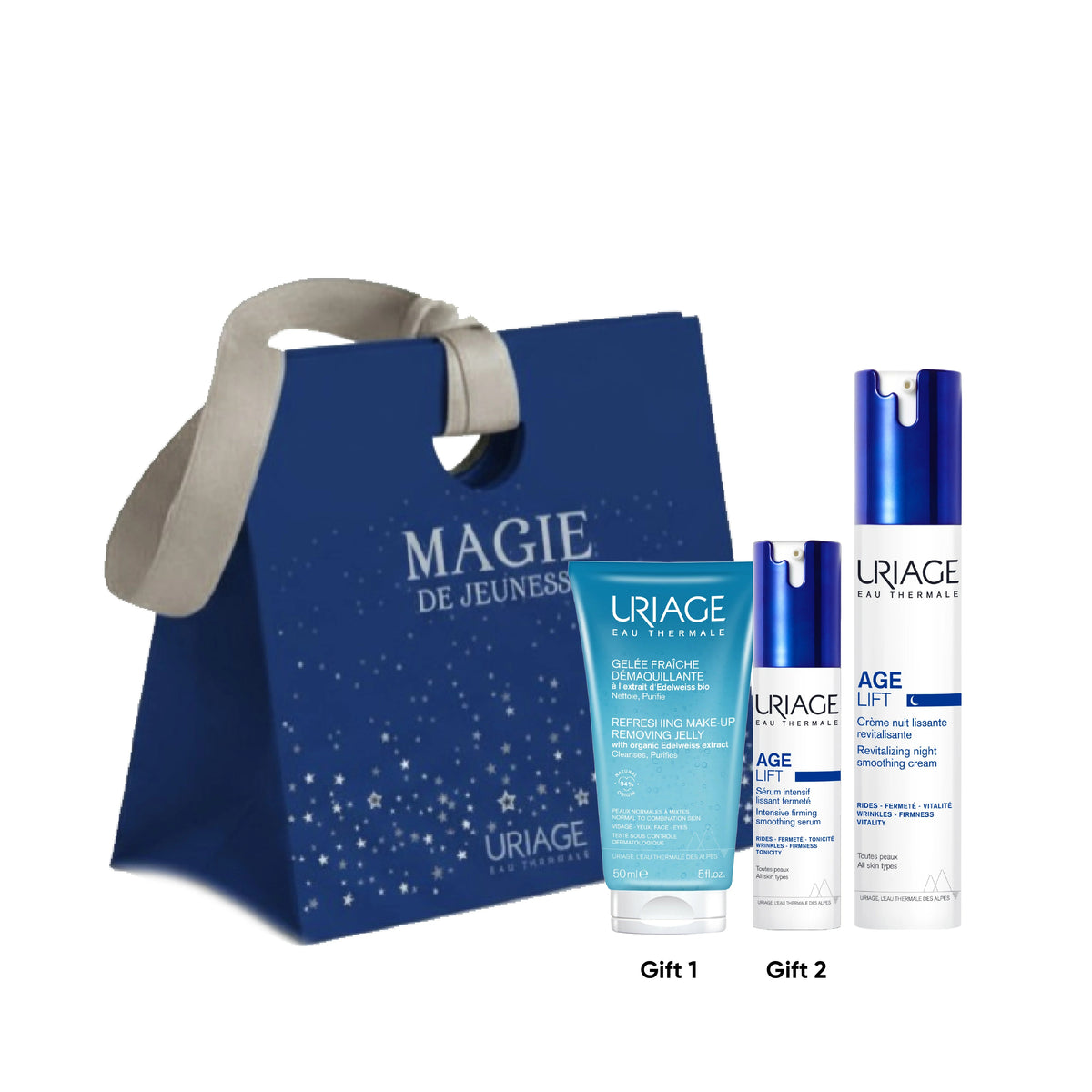 Uriage - AGE LIFT CR NT LISS REVITALISANTE FP 40ML+ gelee fraicheur and serum travel size