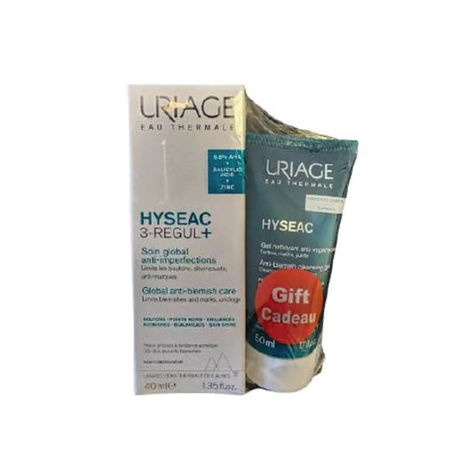 Uriage - HYSEAC 3 REGUL SOIN GLOBAL T40 ML+HYS.GEL NET.50ml