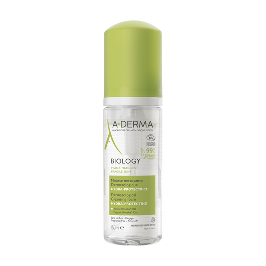 A-Derma Biology Hydra-protective dermatological cleansing mousse for sensitive oily to combination skin 150ml