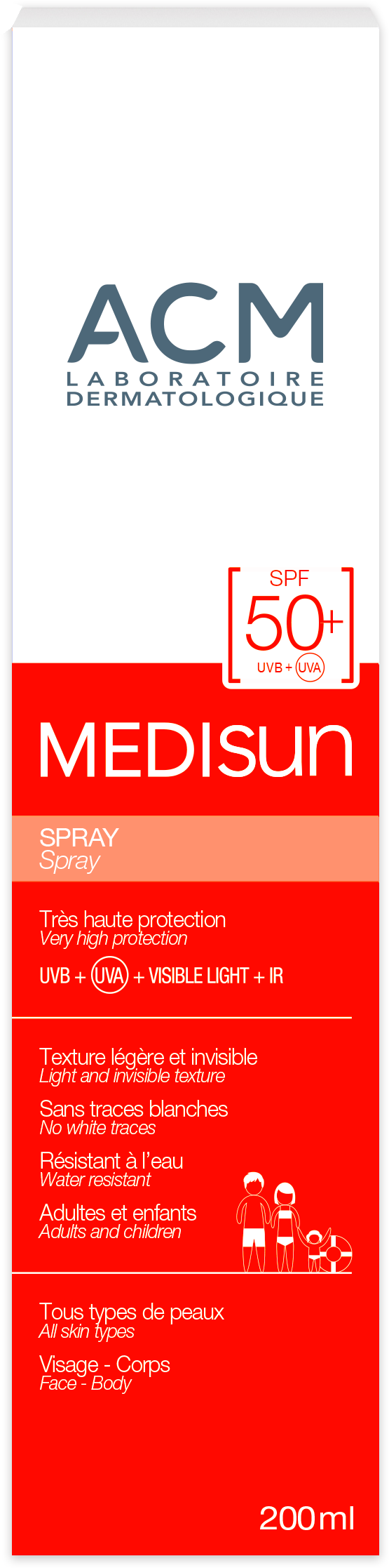 ACM MEDISUN SPRAY SPF50+ 200ML