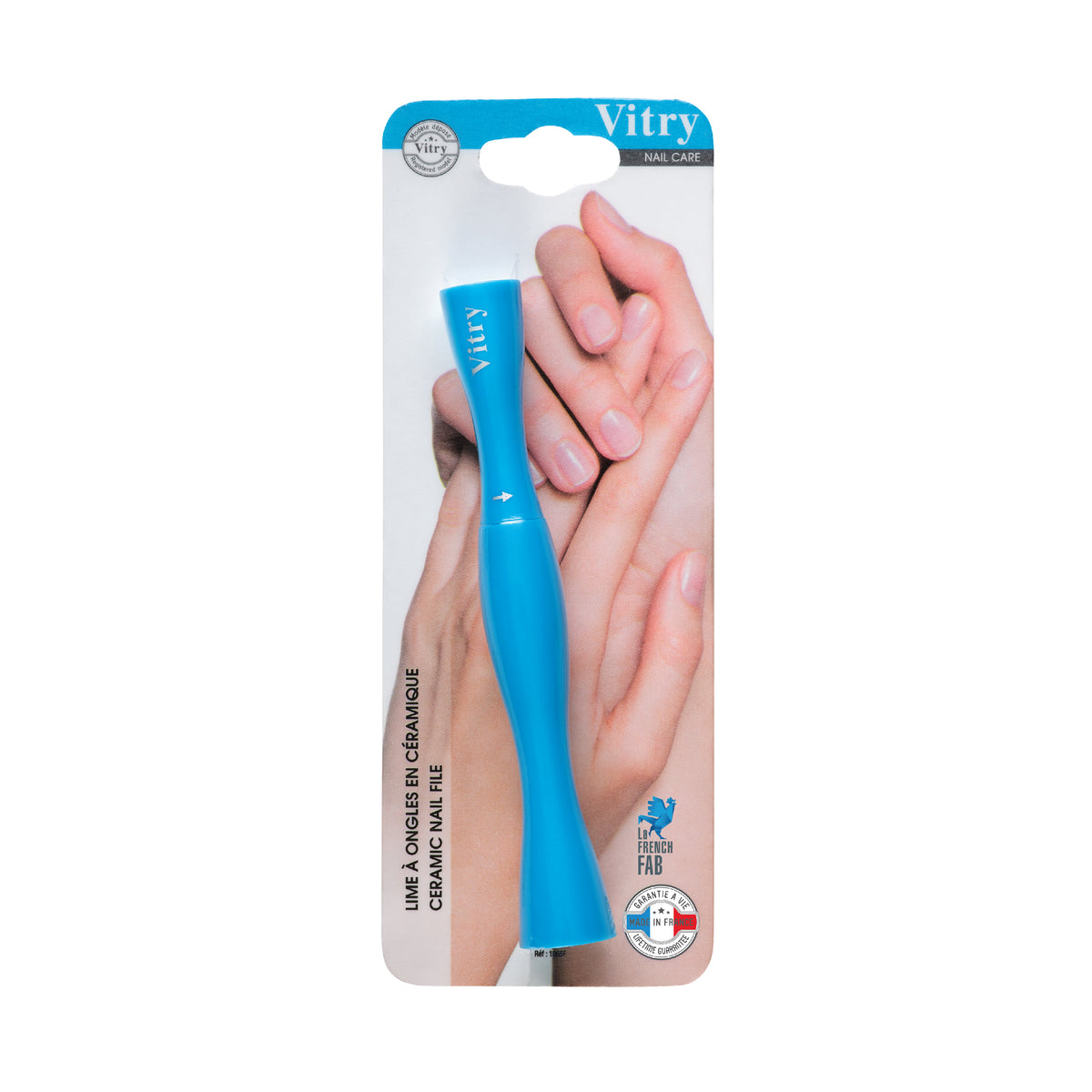 VIT-1065 NEON CERAMIC NAIL FILE BLUE REGISTERED DES