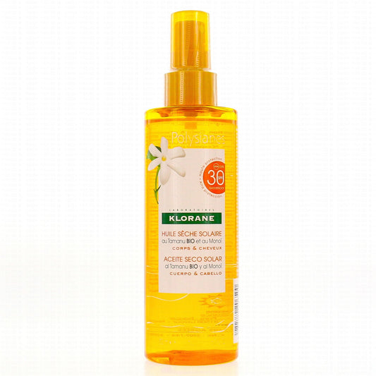 Klorane Polysianes Dry Sun Oil for Body and Hair SPF30 - Klorane