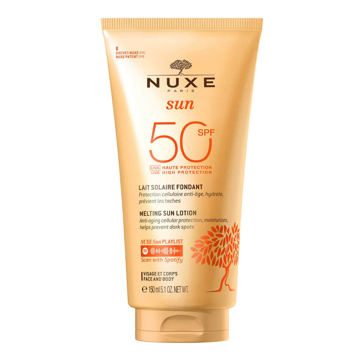 NUXE SUN MELTING SUN LOTION HIGH PROTECTION SPF50 150ML