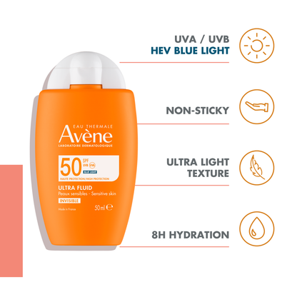 Avene Ultra Fluid Invisible SPF50 50ml - Avène