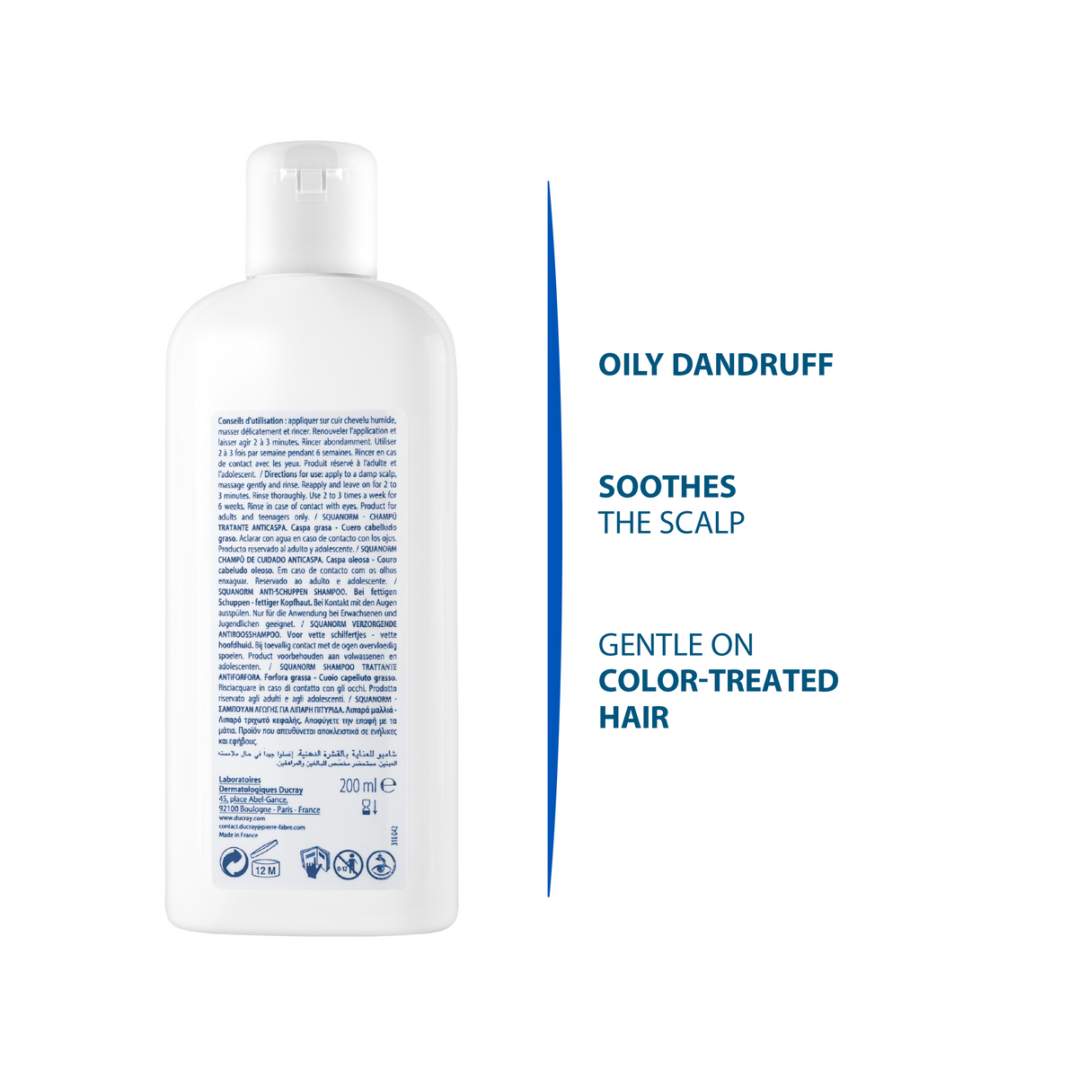 Ducray Kelual squanorm anti-dandruff treatment shampoo - Oily dandruff - Ducray