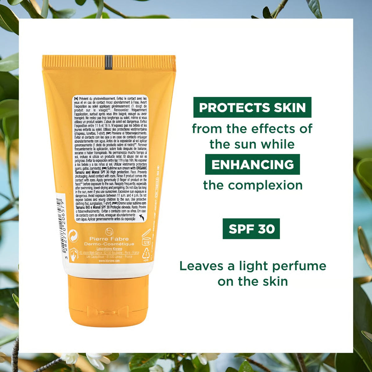 Klorane Polysianes Sublime Sun Gel Cream SPF 30 - Klorane