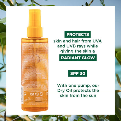 Klorane Polysianes Dry Sun Oil for Body and Hair SPF30 - Klorane